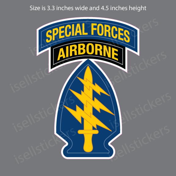 US Army Airborne Special Forces Military Bumper Sticker Window Decal