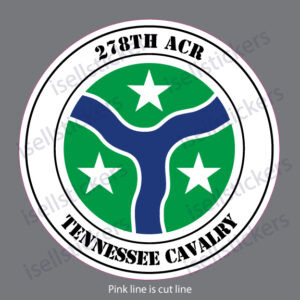 278th Army Tennessee TN National Guard Military Bumper Sticker Car Vinyl Window Decal - Image 4