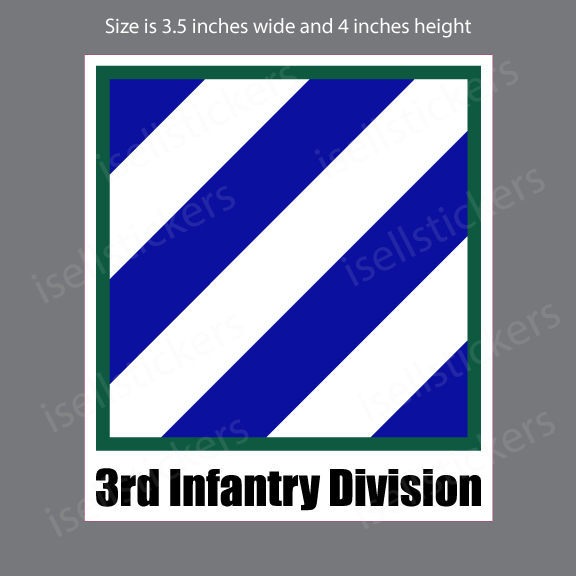 thumbnail image 2 of 8th Infantry Division Vinyl Decal – US Army, Olive/Black, Oracal 2 of 5