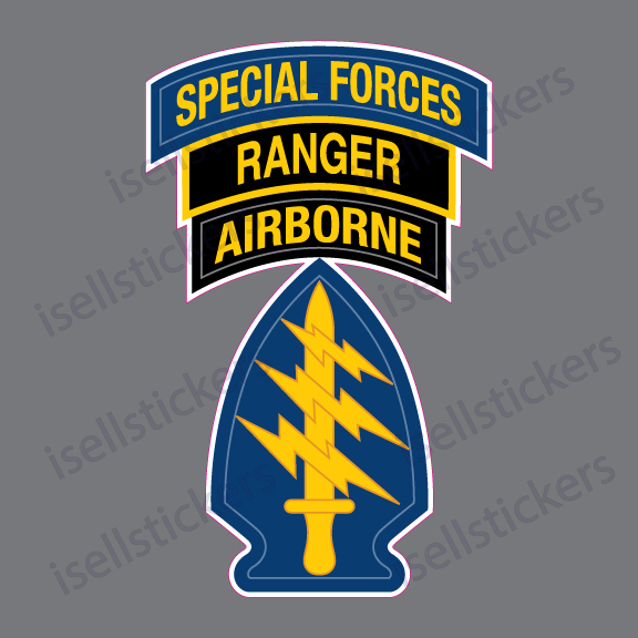 ARMY RANGER AIRBORNE BADGE DECALs Sticker Bogo For Car Bumper Window 2 U.S 