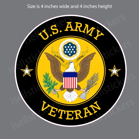 Army Veteran Military Car Truck Bumper Sticker Vinyl Window Decal – I ...