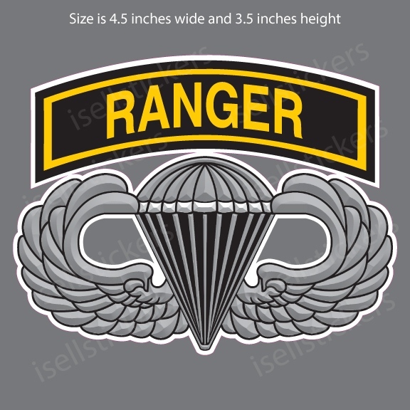 Army Airborne Ranger Wings Vinyl Bumper Sticker Window Decal I Sell