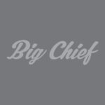 Indian Motorcycle Big Chief Bumper Sticker Window Decal Metallic Grey