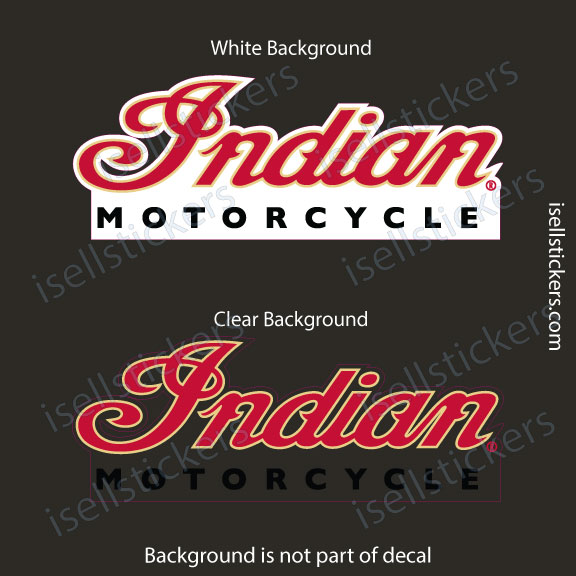 - Indian Motorcycle Bike Script Logo Vintage Bumper Sticker Window Decal - Image 2