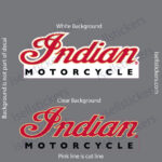 Indian Motorcycle Bike Script Logo Vintage Bumper Sticker Window Decal