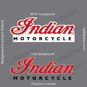 Indian Motorcycle Bike Script Logo Vintage Bumper Sticker Window Decal
