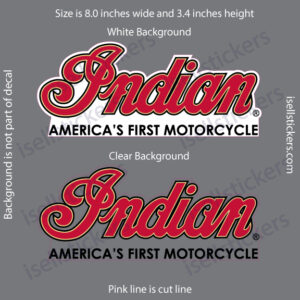 Indian Motorcycle America's First Vintage Bumper Sticker Window Decal 8 inch - Image 2