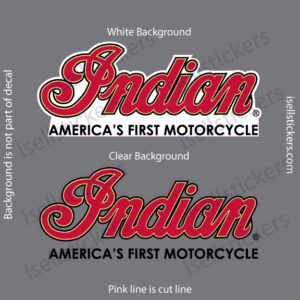 Indian Motorcycle America's First Vintage Bumper Sticker Window Decal 8 inch