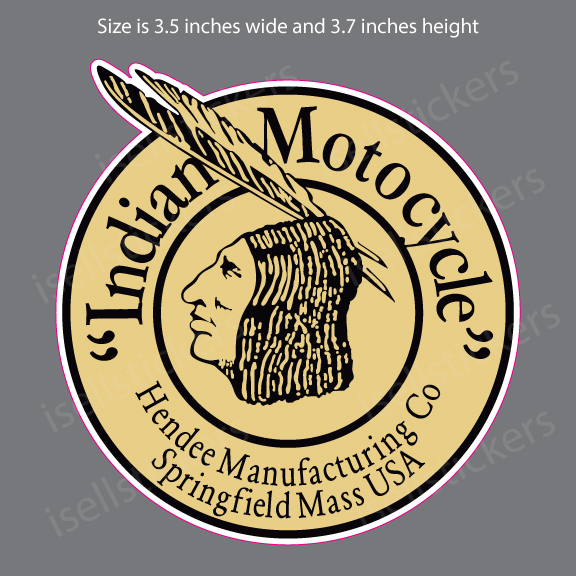 Vintage Indian Motocycle sticker decal 3" diameter 