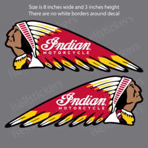 NOS VTG Indian Motorcycle Decal 'Eighty' Right Side 