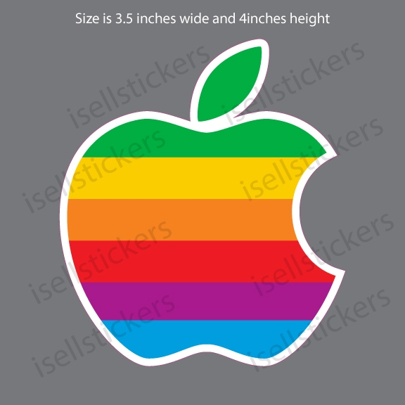 Different Sizes Available Van Decals Window Sign 3 x Apple Logo Stickers 