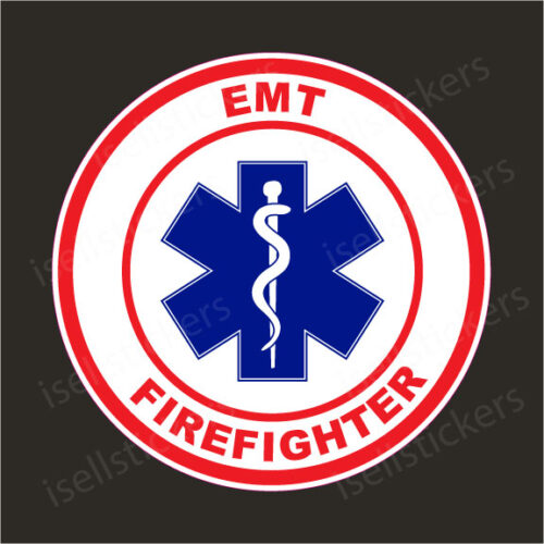 EMT Firefighter Emergency Star of Life Bumper Sticker Vinyl Window