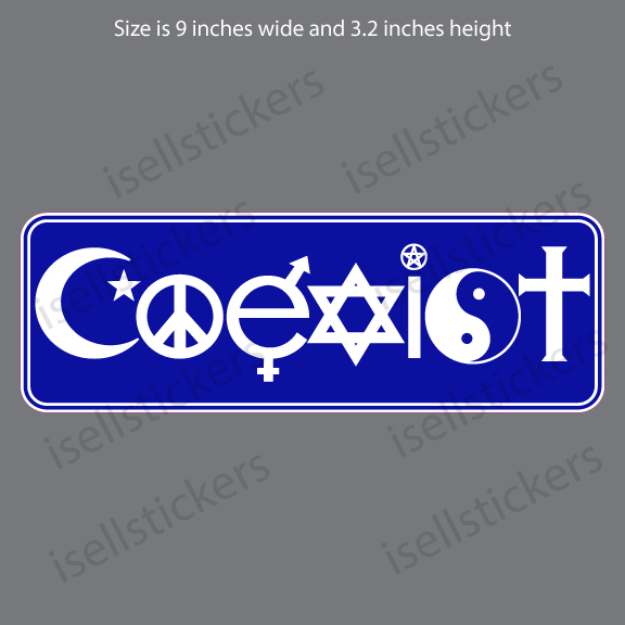 3 Crosses Oval Sticker