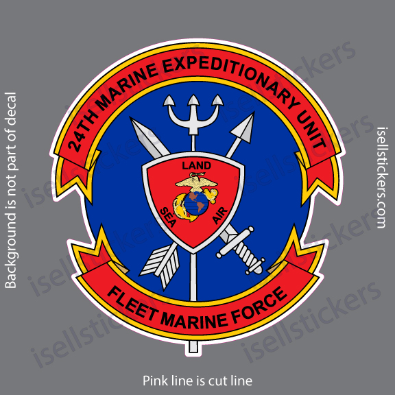 24th Marine Expeditionary Unit Air Ground Task Force Bumper Sticker Window Decal