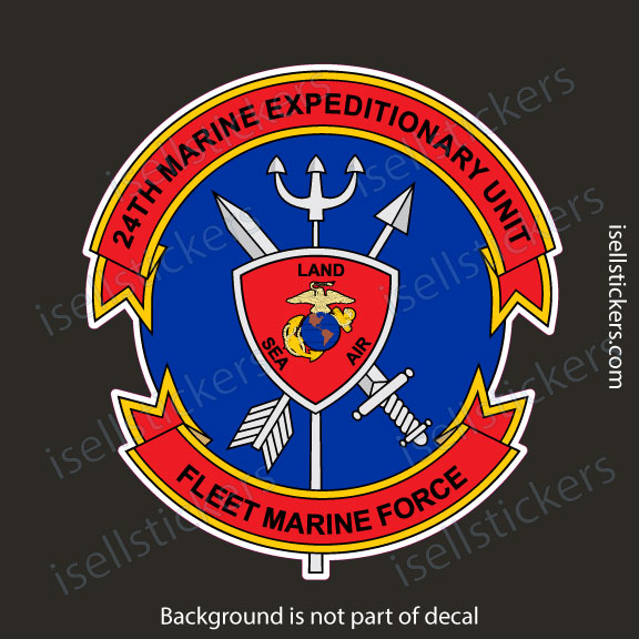 24th Marine Expeditionary Unit Air Ground Task Force Bumper Sticker Window Decal - Image 2