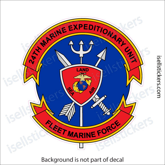 24th Marine Expeditionary Unit Air Ground Task Force Bumper Sticker Window Decal - Image 3
