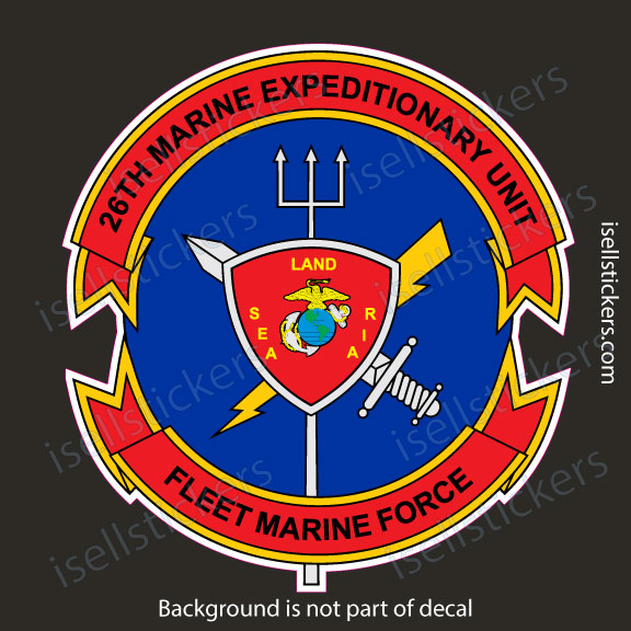 26th Marine Expeditionary Fleet Force MEU Bumper Sticker Window Decal - Image 3