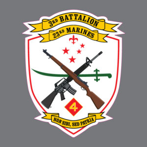 3rd Battalion 23rd Marine Regiment 3/23 4th Marine Division Bumper Sticker Window Decal