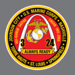 3rd Battalion 24th Marines 3/24 Reserve Infantry Bumper Sticker Vinyl Window Decal