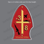 3rd Battalion 8th Marines Infantry Camp Lejeune Decal Sticker