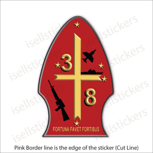 3rd Battalion 8th Marines Infantry Camp Lejeune Decal Sticker