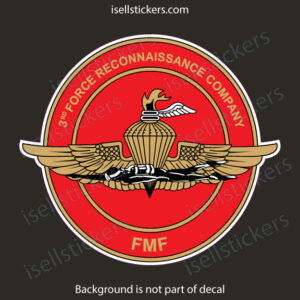 3rd Force Recon Company FMF Marine Military Bumper Sticker Window Decal - Image 3