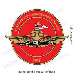 3rd Force Recon Company FMF Marine Military Bumper Sticker Window Decal - Image 2