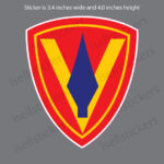 5th Marine Division Spearhead Fighting Fifth Window Decal Bumper Sticker