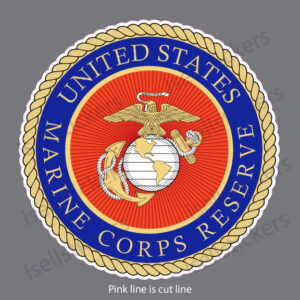 USMC Marine Corps Reserve Seal Semper Fi Military Bumper Sticker Window Decal - Image 2