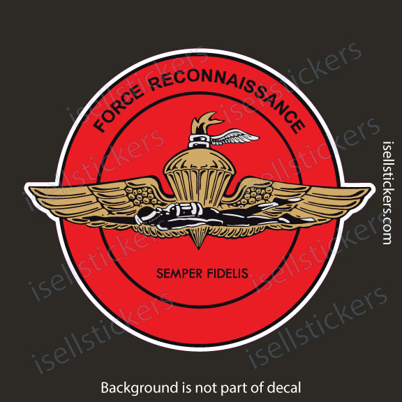 MA-3087 Marine Force Reconnaissance FORECON USMC Bumper Sticker Window Decal - Image 2