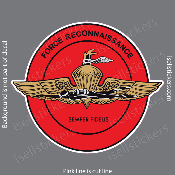 MA-3087 Marine Force Reconnaissance FORECON USMC Bumper Sticker Window Decal