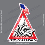 Marine Corps Marathon MCM US Flag Semper Fi Bumper Sticker Window Decal