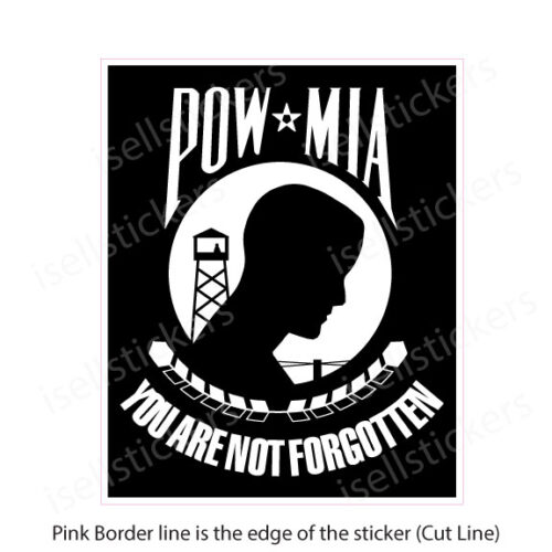MI-6000 POW MIA Prisoners of War Decal Sticker