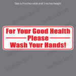 Bathroom Kitchen Wash Your Hands Restaurant Notice Door Vinyl Window Sticker Decal