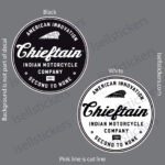 Indian Motorcycle Chieftain American Innovation Bumper Sticker Window Decal