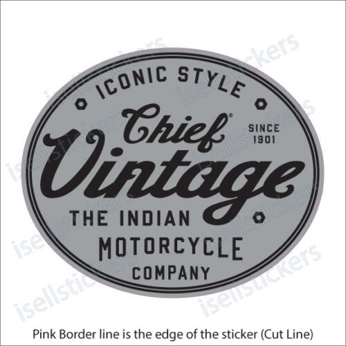 Indian Motorcycle Company Chief Vintage Oval Bumper Sticker Window