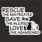Pets Animal Rescue Decals and Stickers