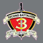 2nd Battalion 3rd Marine Shaded USMC Bumper Sticker Vinyl Window Decal