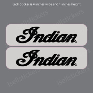 INDIAN MOTORCYLES Vinyl Sticker Decal Adhesive Set 8.4" x 2.9" Gold 2 Pcs #2
