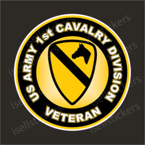 AR-2251 1st First Cavalry Division Army Veteran Decal Sticker