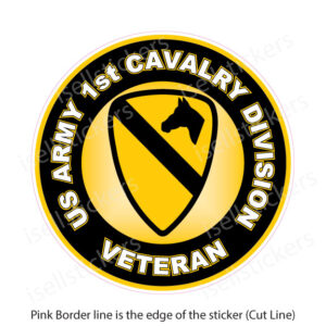 AR-2251 1st First Cavalry Division Army Veteran Decal Sticker