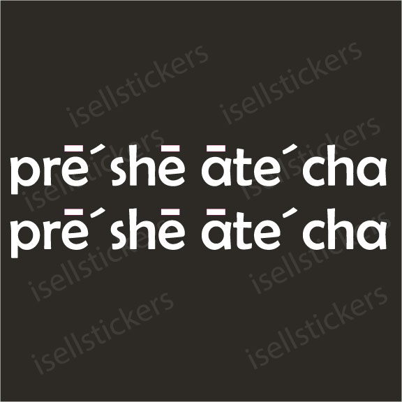 Pre she ate cha Appreciate Presheate Southern Bumper Sticker