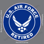 Retired Air Force Military USAF Wings Bumper Sticker Window Decal