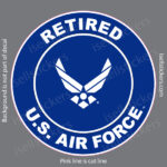 Retired Air Force Military USAF Wings Bumper Sticker Window Decal