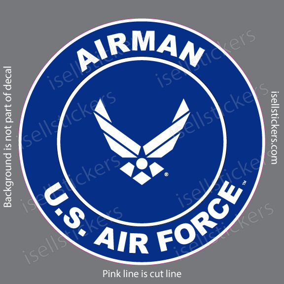 Air Force Airman Military Wings USAF Bumper Sticker Window Decal