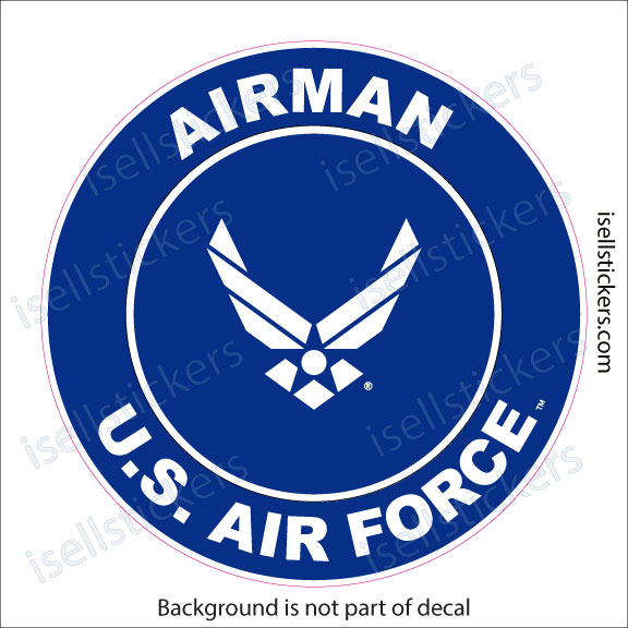 Air Force Airman Military Wings USAF Bumper Sticker Window Decal - Image 2
