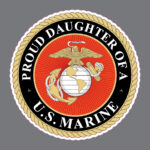 Proud Daughter of a US Marine Military Car Truck Bumper Sticker Window Decal