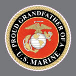 Proud Grandfather of a US Marine Military Car Truck Bumper Sticker Window Decal
