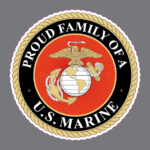 Proud Family of a US Marine Military Car Truck Bumper Sticker Window Decal