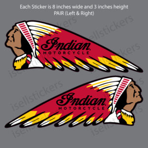 Indian Motorcycle Co Laughing Indian 3" Gas Pump Sticker